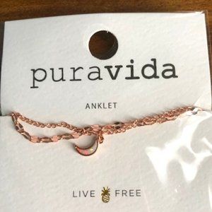 Pura Vida Moon Anklet